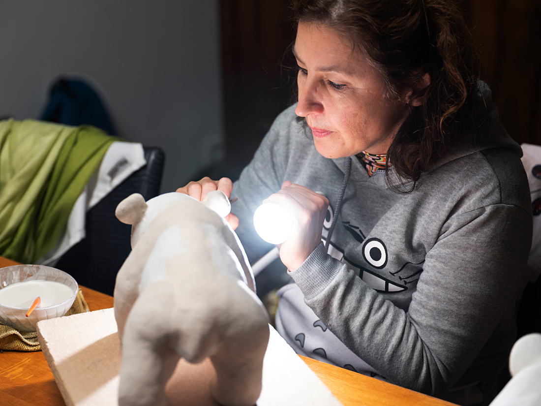 photo de Sylvie Buatois travaillant
