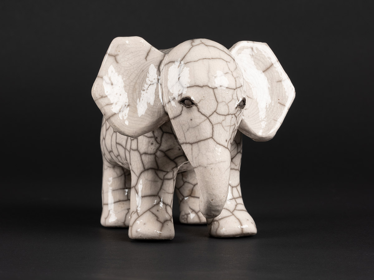 Sculpture en grès, émaillée, cuisson RAKU