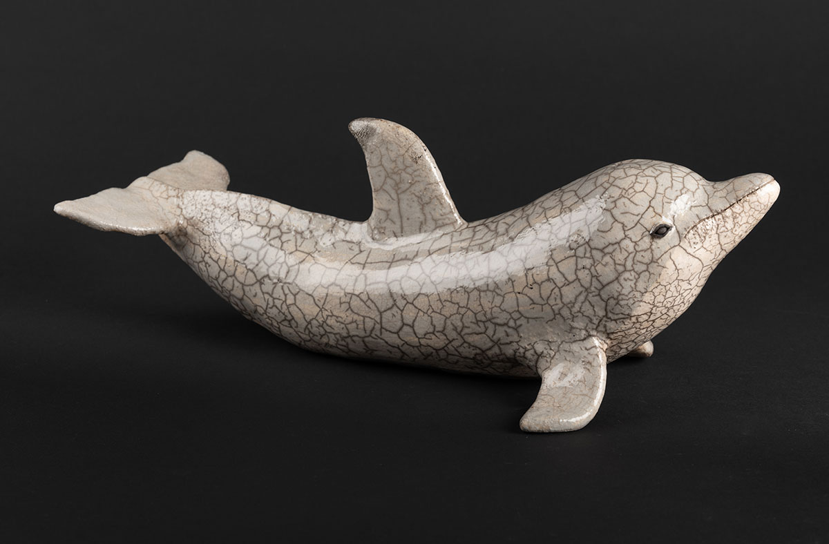 Sculpture en grès, émaillée, cuisson RAKU